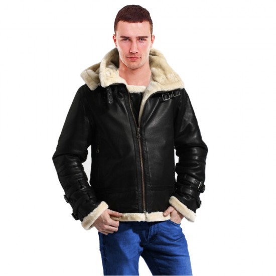 WW2 Flight Bomber Fully Fur lined Genuine Sheepskin Leather Jacket