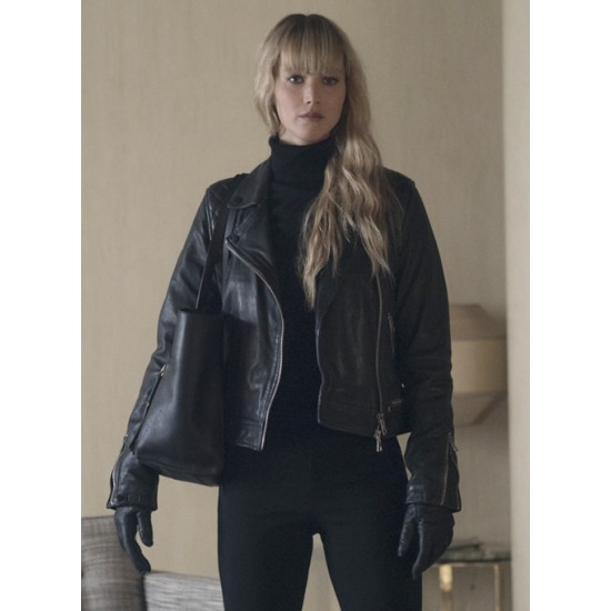 JENNIFER LAWRENCE RED SPARROW LEATHER JACKET