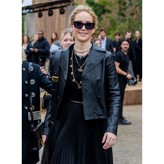 JENNIFER LAWRENCE LEATHER JACKET