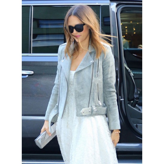 JESSICA ALBA LEATHER JACKET #2