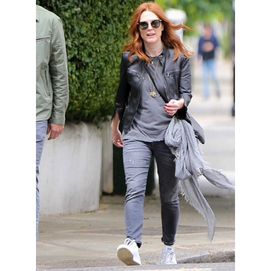JULIANNE MOORE LEATHER JACKET #2