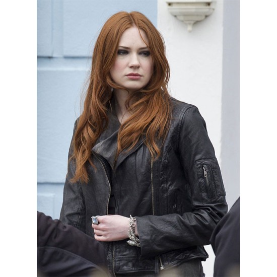 KAREN GILLAN LEATHER JACKET