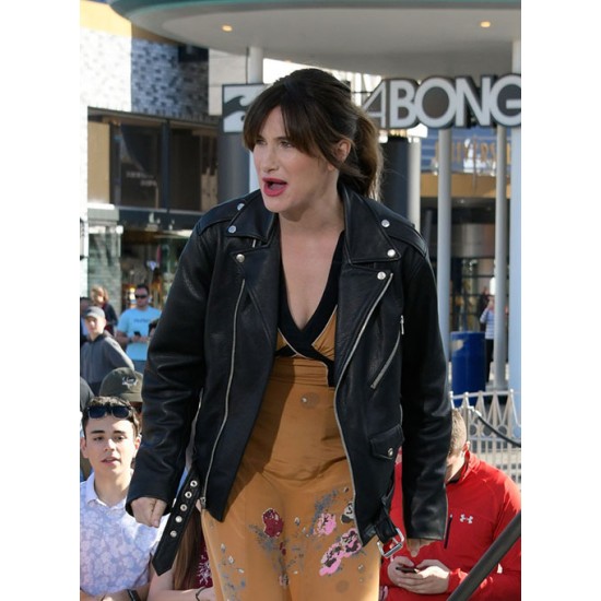KATHRYN HAHN LEATHER JACKET