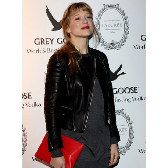 LEA SEYDOUX LEATHER JACKET