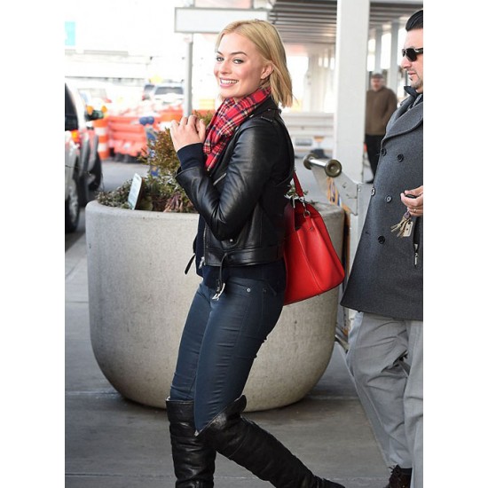 MARGOT ROBBIE LEATHER JACKET #2