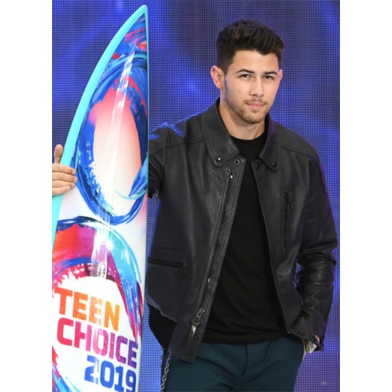 NICK JONAS LEATHER JACKET #1