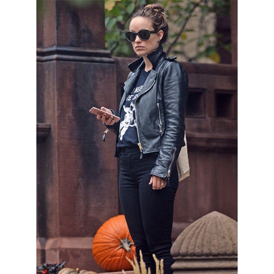 OLIVIA WILDE LEATHER JACKET