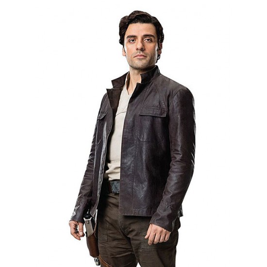 OSCAR ISAAC STAR WARS: THE LAST JEDI LEATHER JACKET
