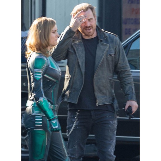 ROBERT KAZINSKY CAPTAIN MARVEL LEATHER JACKET