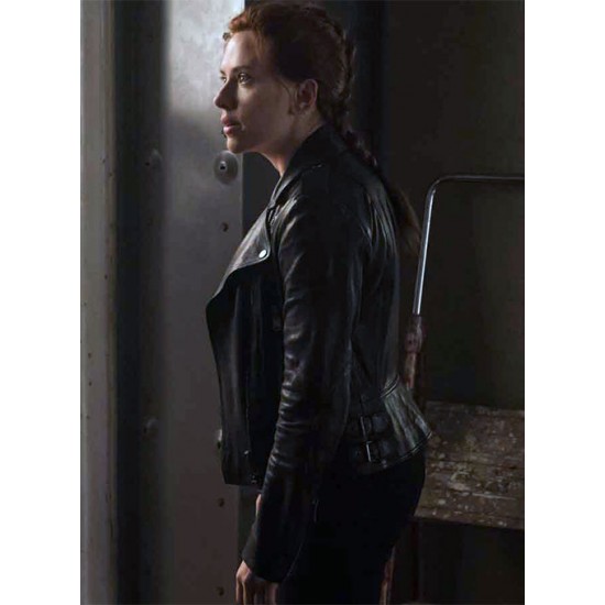 SCARLETT JOHANSSON BLACK WIDOW LEATHER JACKET