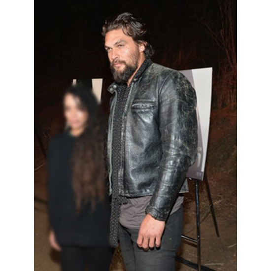 Jason Momoa Distressed Black Jacket