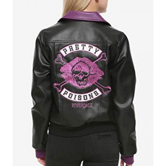 Skull Logo | Riverdale Pretty Poisons Black Leather Jacket