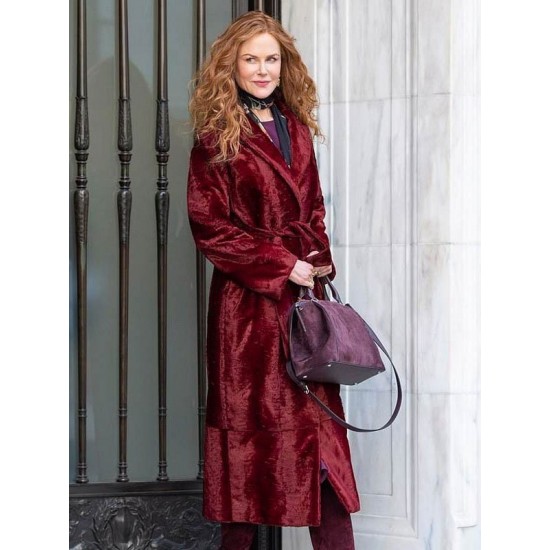 Nicole Kidman The Undoing Grace Fraser Maroon Velvet Coat