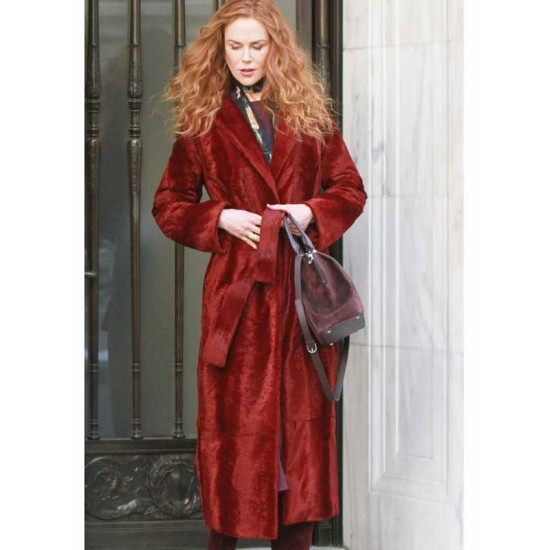 Nicole Kidman The Undoing Grace Fraser Maroon Velvet Coat