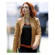 Natasha Romanoff The Avengers Brown Real leather Jacket