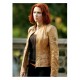 Natasha Romanoff The Avengers Brown Real leather Jacket