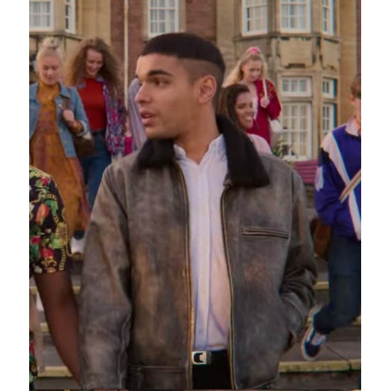 Sex Education S02 Sami Outalbali Leather Jacket