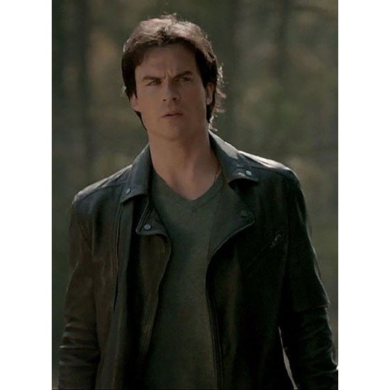 IAN SOMERHALDER THE VAMPIRE DIARIES LEATHER JACKET
