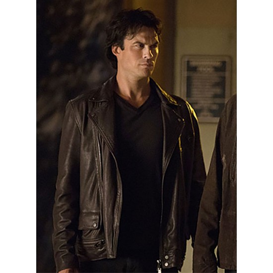 IAN SOMERHALDER THE VAMPIRE DIARIES LEATHER JACKET
