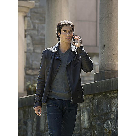 IAN SOMERHALDER THE VAMPIRE DIARIES LEATHER JACKET