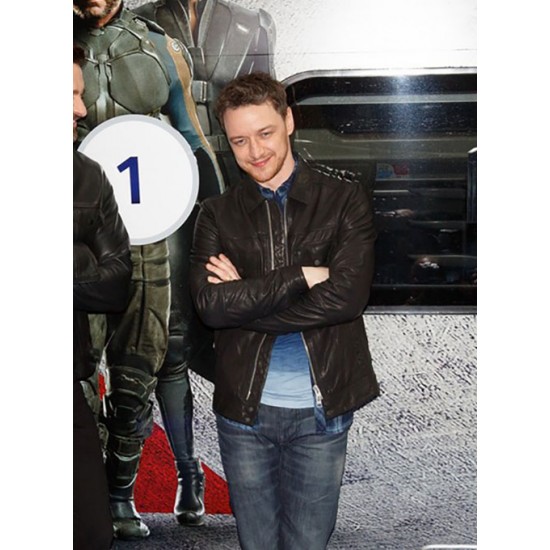 JAMES MCAVOY BLACK LEATHER JACKET