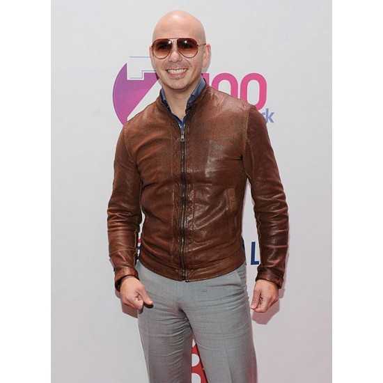 PITBULL BROWN LEATHER JACKET