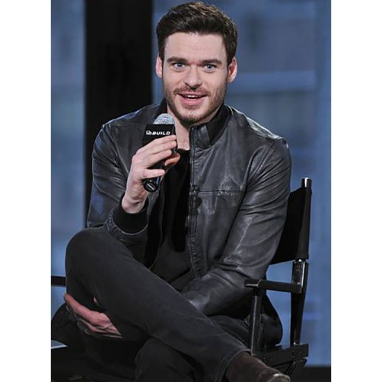 RICHARD MADDEN BLACK LEATHER JACKET