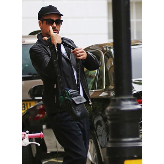 ROBERT DOWNEY JR. BLACK LEATHER JACKET