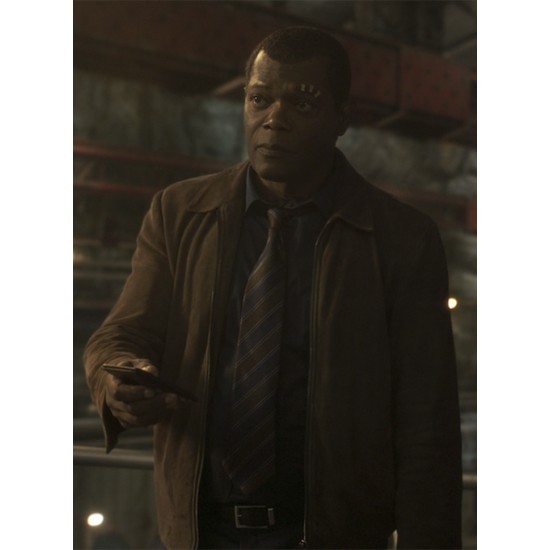 SAMUEL L. JACKSON CAPTAIN MARVEL LEATHER JACKET