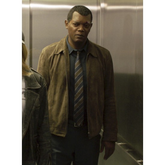 SAMUEL L. JACKSON CAPTAIN MARVEL LEATHER JACKET