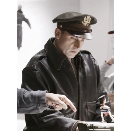 STEVE CARELL WELCOME TO MARWEN BOMBER LEATHER JACKET