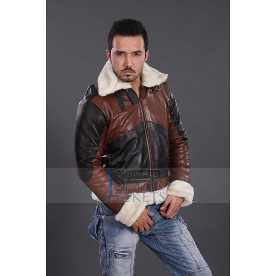 B3 Bomber Men's Dark Brown Real Leather Jacket B3 Bomber Men's Dark Brown Real Leather Jacket