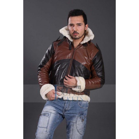 B3 Bomber Men's Dark Brown Real Leather Jacket B3 Bomber Men's Dark Brown Real Leather Jacket