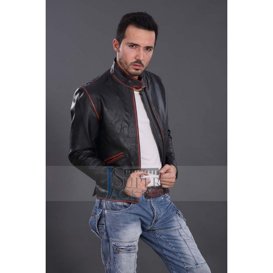 TRON Legacy Sam Flynn (Garrett Hedlund) Leather Moto Jacket
