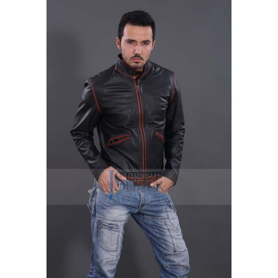 TRON Legacy Sam Flynn (Garrett Hedlund) Leather Moto Jacket