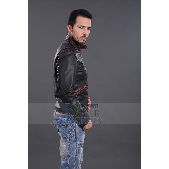TRON Legacy Sam Flynn (Garrett Hedlund) Leather Moto Jacket