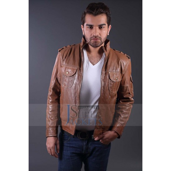 Tan Bomber Classic Rider Jacket