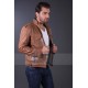 Tan Bomber Classic Rider Jacket