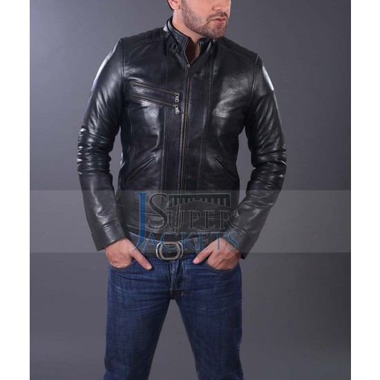 Bodyfit Stylish Black Leather Jacket for Men