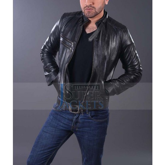 Bodyfit Stylish Black Leather Jacket for Men