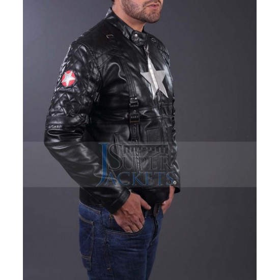 Captain America Black Leather Jacket