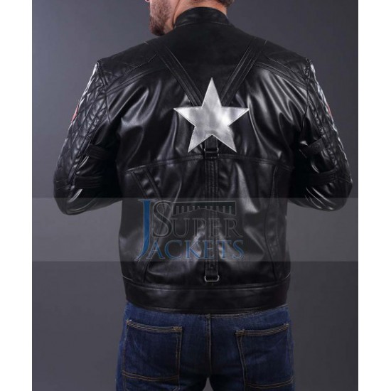 Captain America Black Leather Jacket