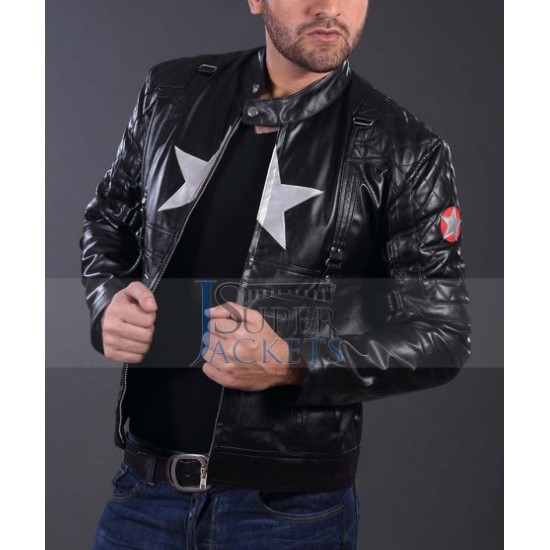 Captain America Black Leather Jacket
