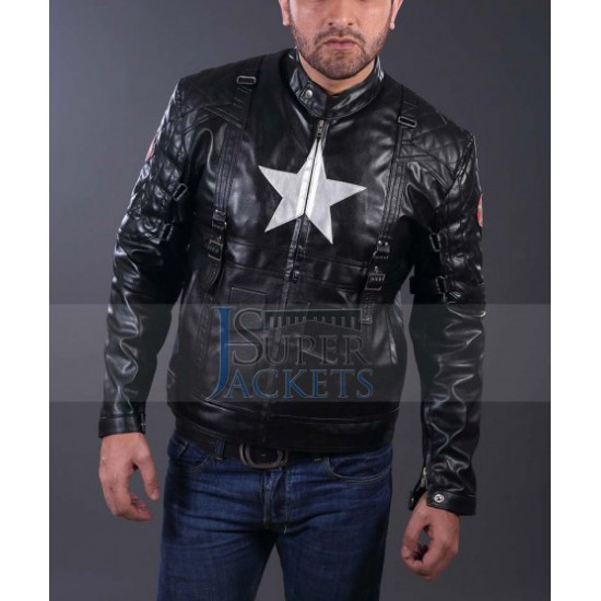 Captain America Black Leather Jacket