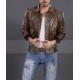 Casablanca Distressed Brown Stylish Jacket
