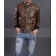 Casablanca Distressed Brown Stylish Jacket