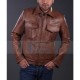 Copper Classic Striped Leather Jacket