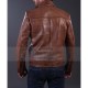 Copper Classic Striped Leather Jacket