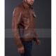 Copper Classic Striped Leather Jacket