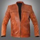 Cafe Racer Classic Cult Waxed Brown Leather Jacket
